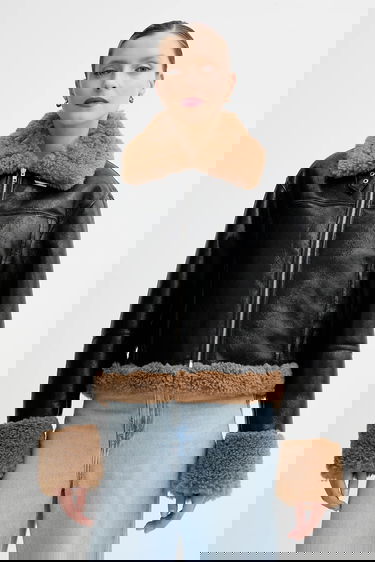 Bunda STAND STUDIO Kia Transitional Oversize Faux Fur Jacket Čierna | 66575.9412, 3