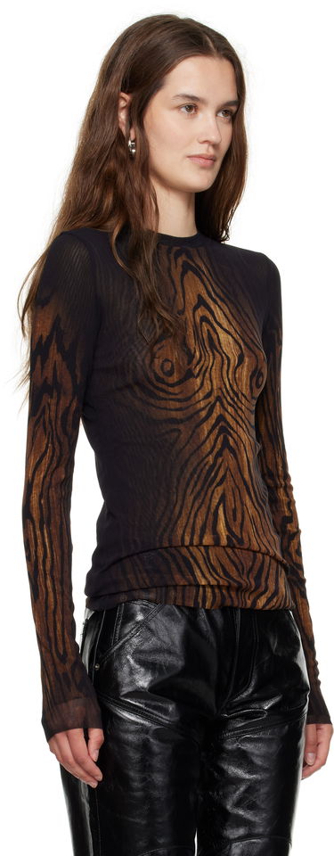 Tričko Jean Paul Gaultier Jean Paul Gaultier 'The Wood' Long Sleeve Hnedá | 25/03-W-TO335-M002P-0060, 1