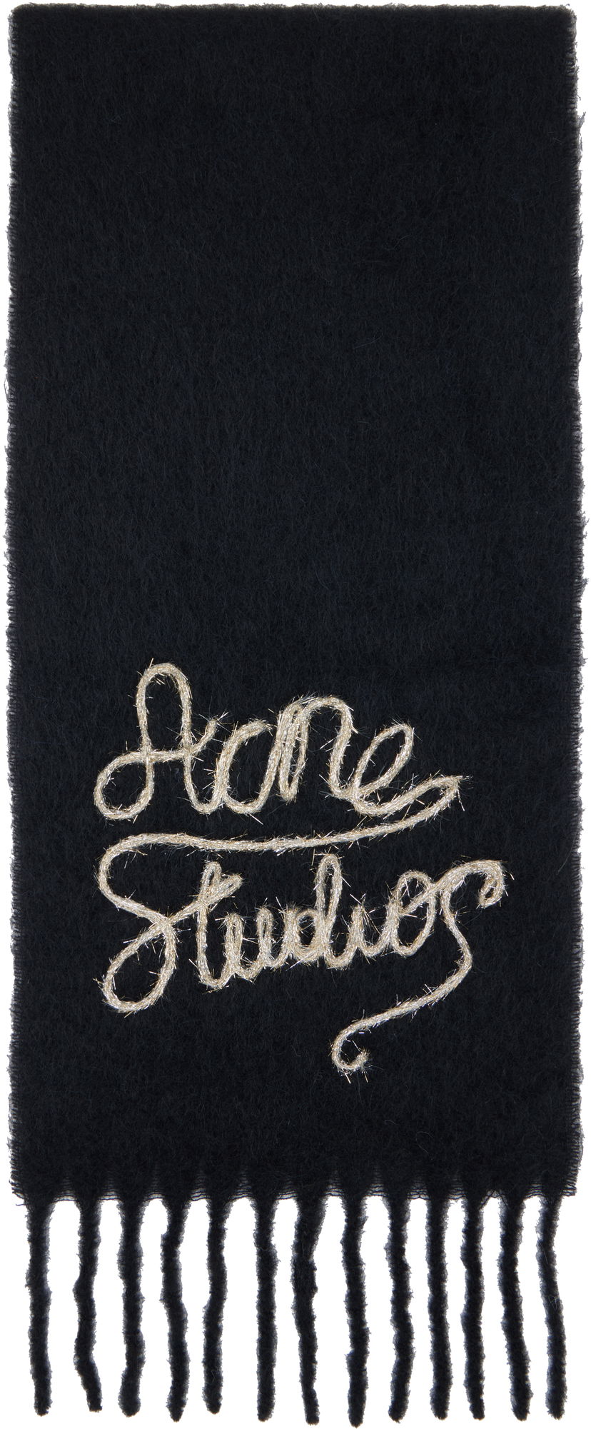 Šál Acne Studios Wool Logo Scarf Čierna | CA0400-