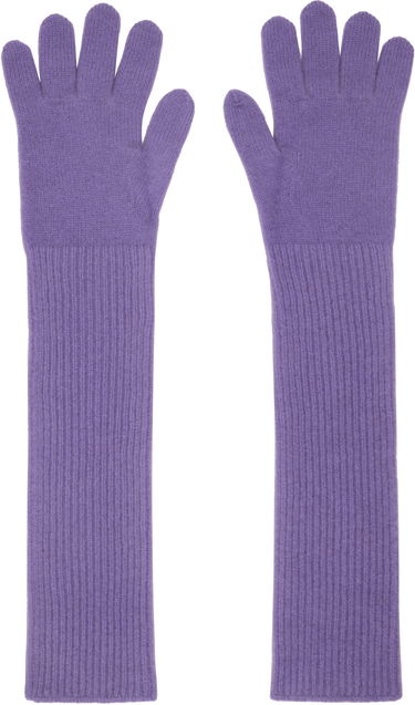 Rukavice AURALEE Cashmere Knit Long Gloves Fialová | A24AG10BC, 1
