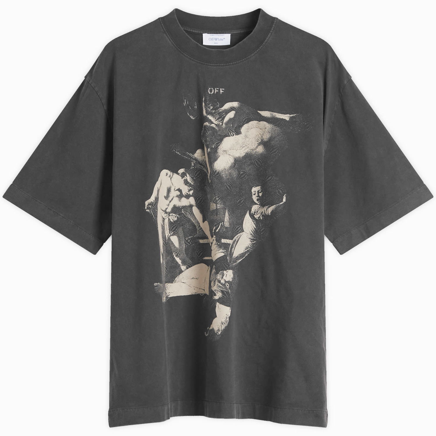 Tričko Off-White Martyrdom Skate Vintage Black T-Shirt Šedá | OMAA120S25JER00H1361, 1