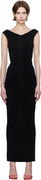 Alexander Wang Ruched Wide V-Neck Maxi Dress
