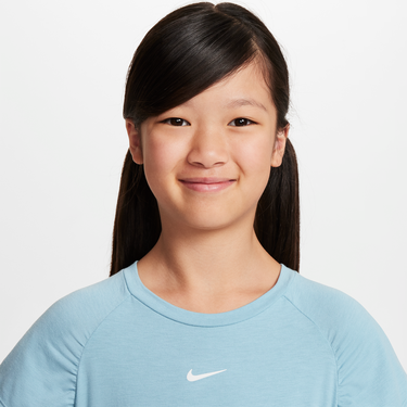 Tričko Nike Girls' Dri-FIT Short Sleeve Fitted T-Shirt Modrá | HF4673-464, 2