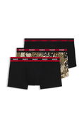 HUGO Three-Pack of Stretch-Cotton Trunks with Logo Waistbands