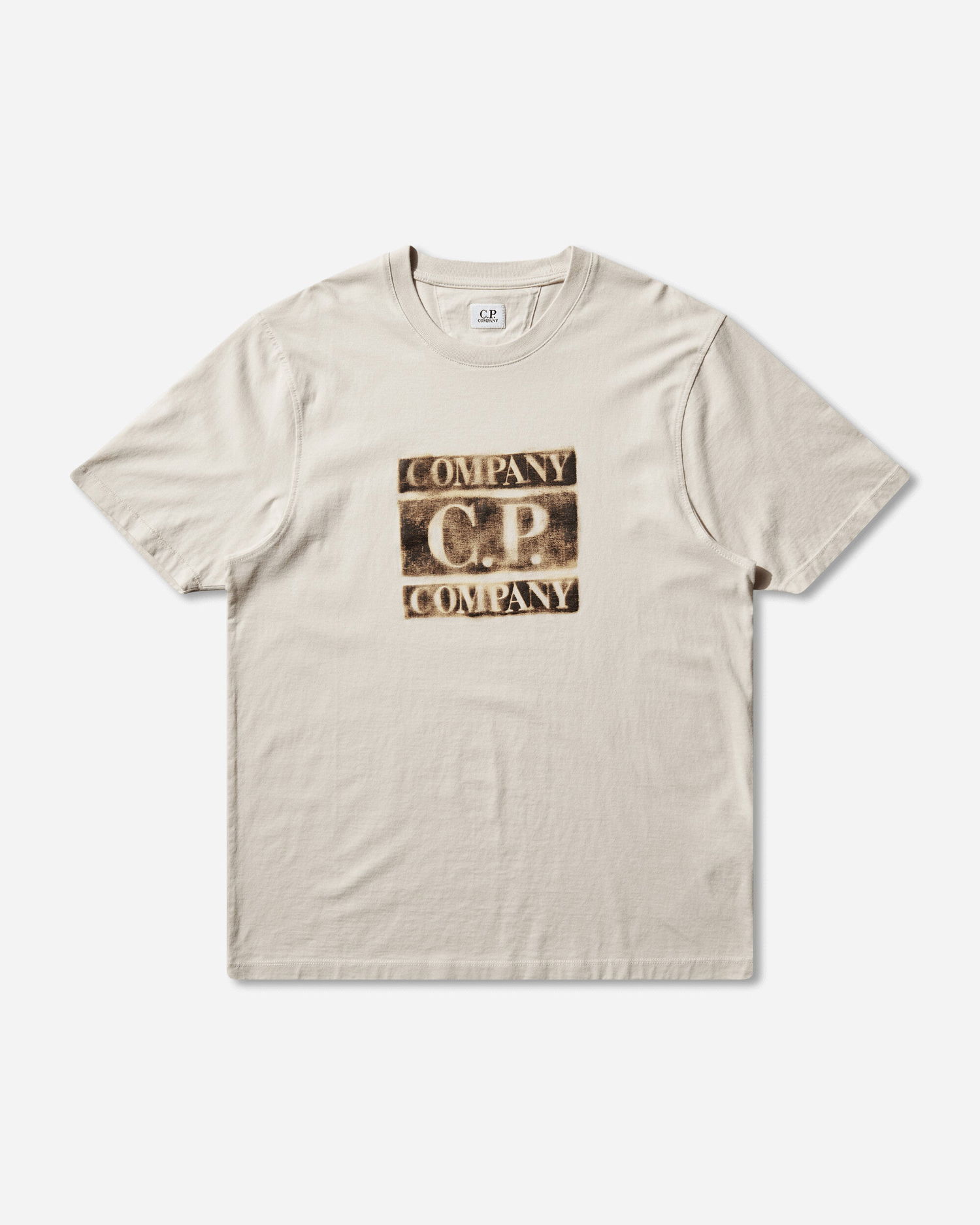 Tričko C.P. Company 30/1 Jersey Graphic T-Shirt Béžová | 20CMTS141A-110579W 114, 0