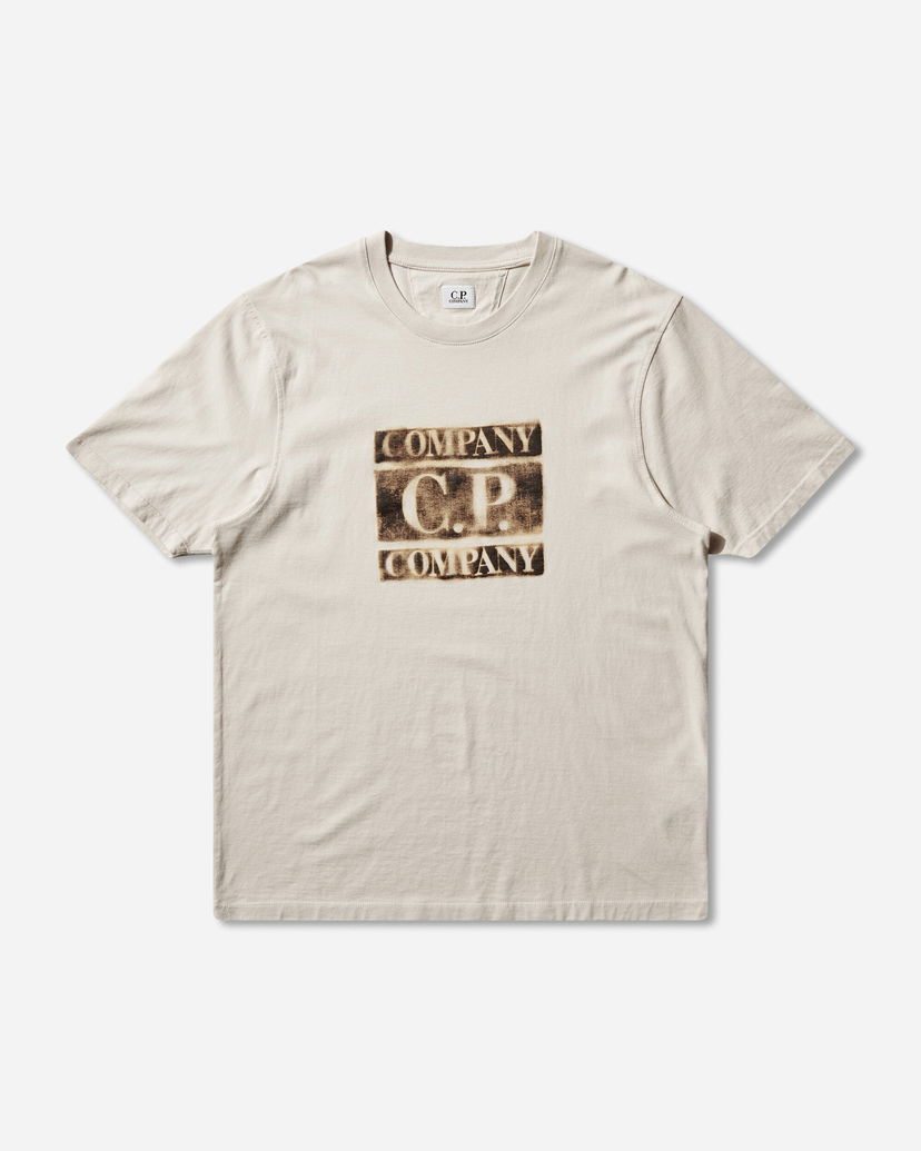 Tričko C.P. Company 30/1 Jersey Graphic T-Shirt Béžová | 20CMTS141A-110579W 114