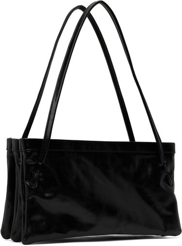 Taška cez rameno BY FAR BY FAR Hannah Creased Leather Shoulder Bag Čierna | MWBSB057CL034BK001PL, 2