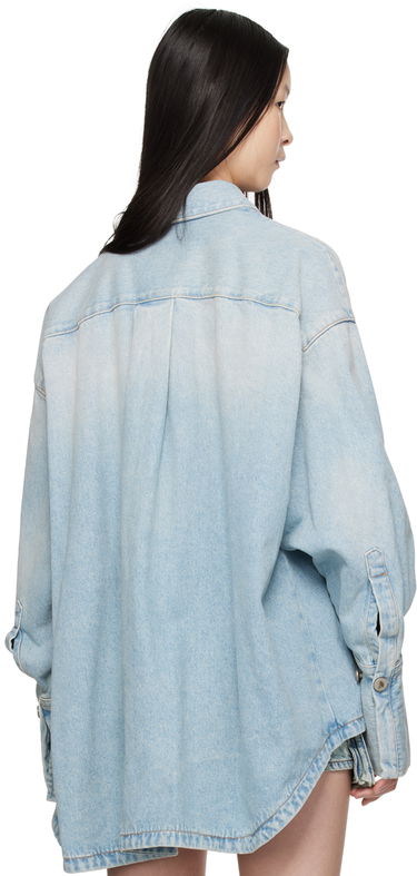 Košeľa The Attico Attico Oversized Denim Shirt Modrá | 247WCB68 D049, 2