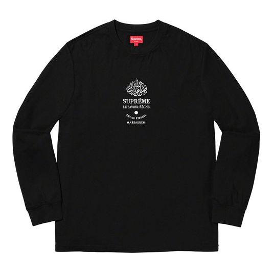 Tričko Supreme Supreme LS Top Logo Tee Čierna | SUP-FW19-671