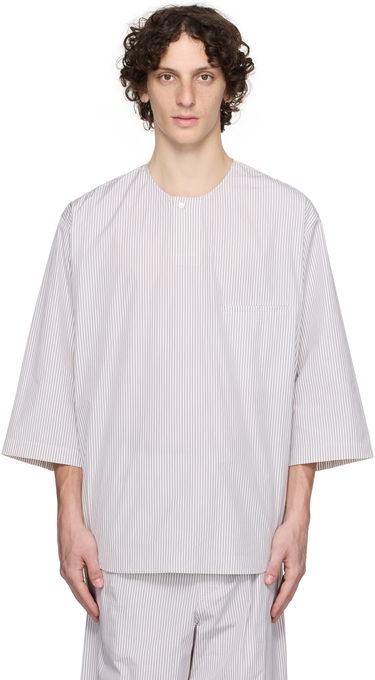 Tričko LEMAIRE Lemaire Short Sleeve Henley Biela | TO1326 LF1409, 0
