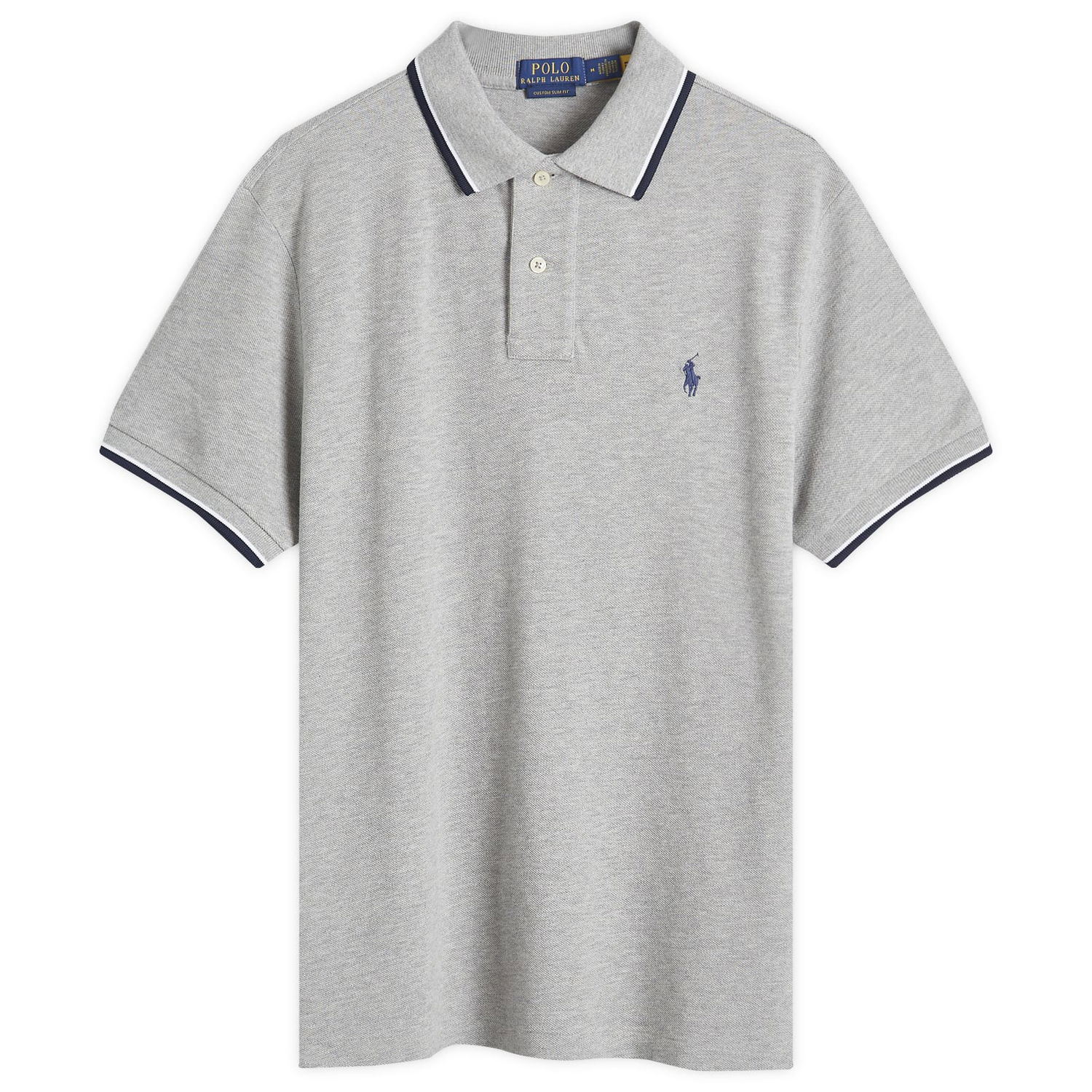 Polo tričko Polo by Ralph Lauren Tipped Custom Fit Polo Shirt Šedá | 710842621036, 0