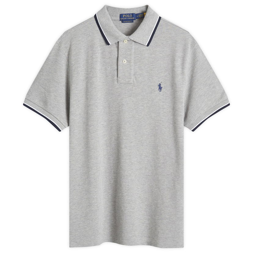 Polo tričko Polo by Ralph Lauren Tipped Custom Fit Polo Shirt Šedá | 710842621036