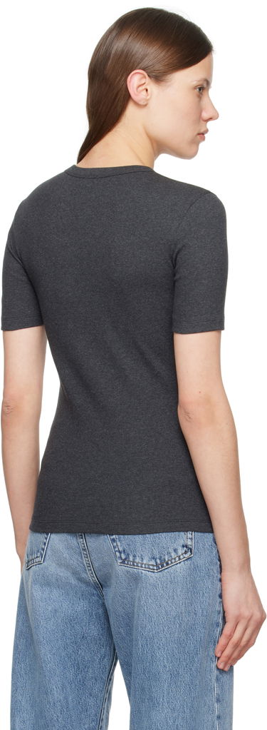 Tričko TOTEME TOTEME Classic Rib T-Shirt Šedá | 243-WRT1459-FB0246, 2