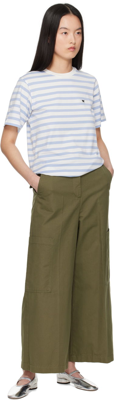 Cargo nohavice Max Mara Weekend Max Mara Quiz Wide-Leg Cropped Pants Zelené | 2515131081600, 3