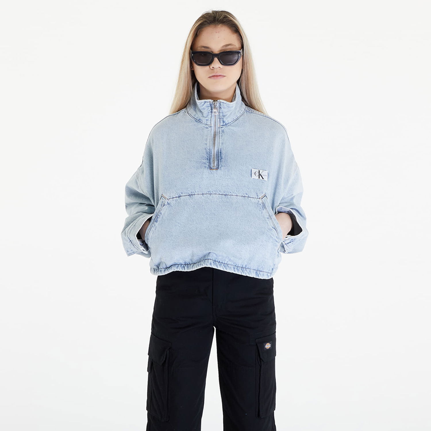 Bunda CALVIN KLEIN Denim Pop Over Denim Modrá | J20J223298 1AA, 0