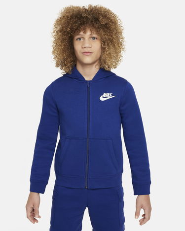 Mikina Nike NSW Fleece Full-Zip Hoodie Modrá | FZ4716-455, 0