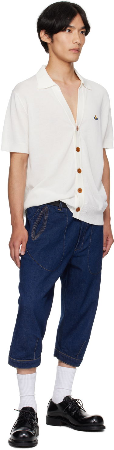 Sveter Vivienne Westwood Vivienne Westwood Cotton Polo Cardigan Biela | 2701001D-Y003F-, 3