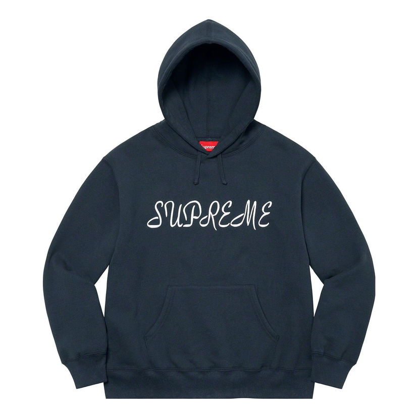 Mikina Supreme Script Logo Print Hoodie Navy | SUP-SS23-019