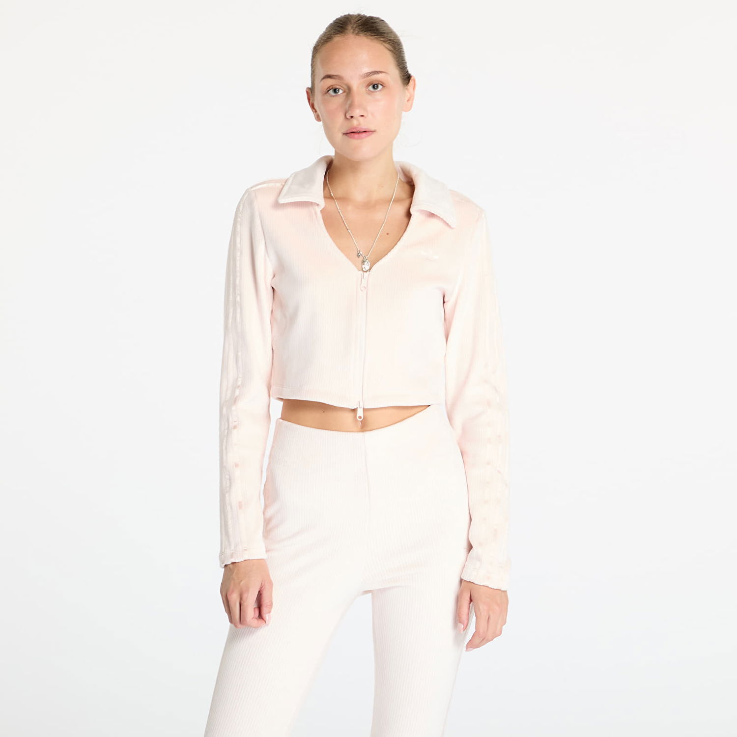 Mikina adidas Originals Rib Cardigan Wonder Aqua Béžová | JN3018, 0