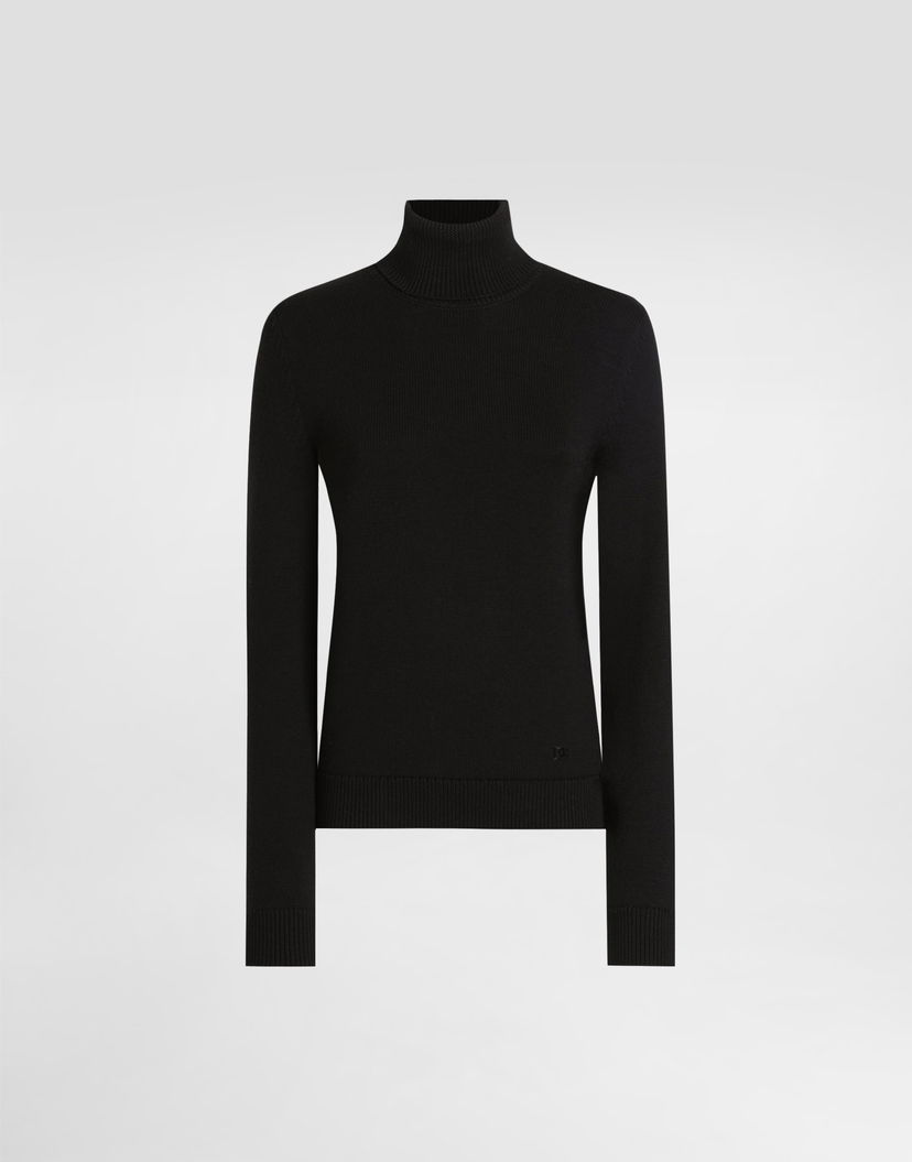 Sveter Dolce & Gabbana Dolce & Gabbana Wool Turtleneck Pullover Čierna | FXW13ZJCVXNN0000