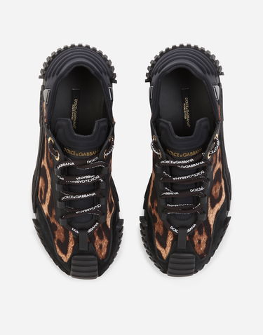 Tenisky a topánky Dolce & Gabbana Leopard-print Cotton Ns1 Slip-on Čierna | CK1810AO53889738, 3