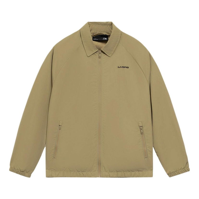 Bomber bunda Li-Ning Men's Lightweight Zip Up Jacket Béžová | AJDS853-3