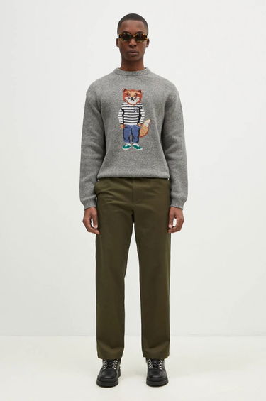 Nohavice MAISON KITSUNÉ Casual Trousers Čierna | MM01119WW0122, 3