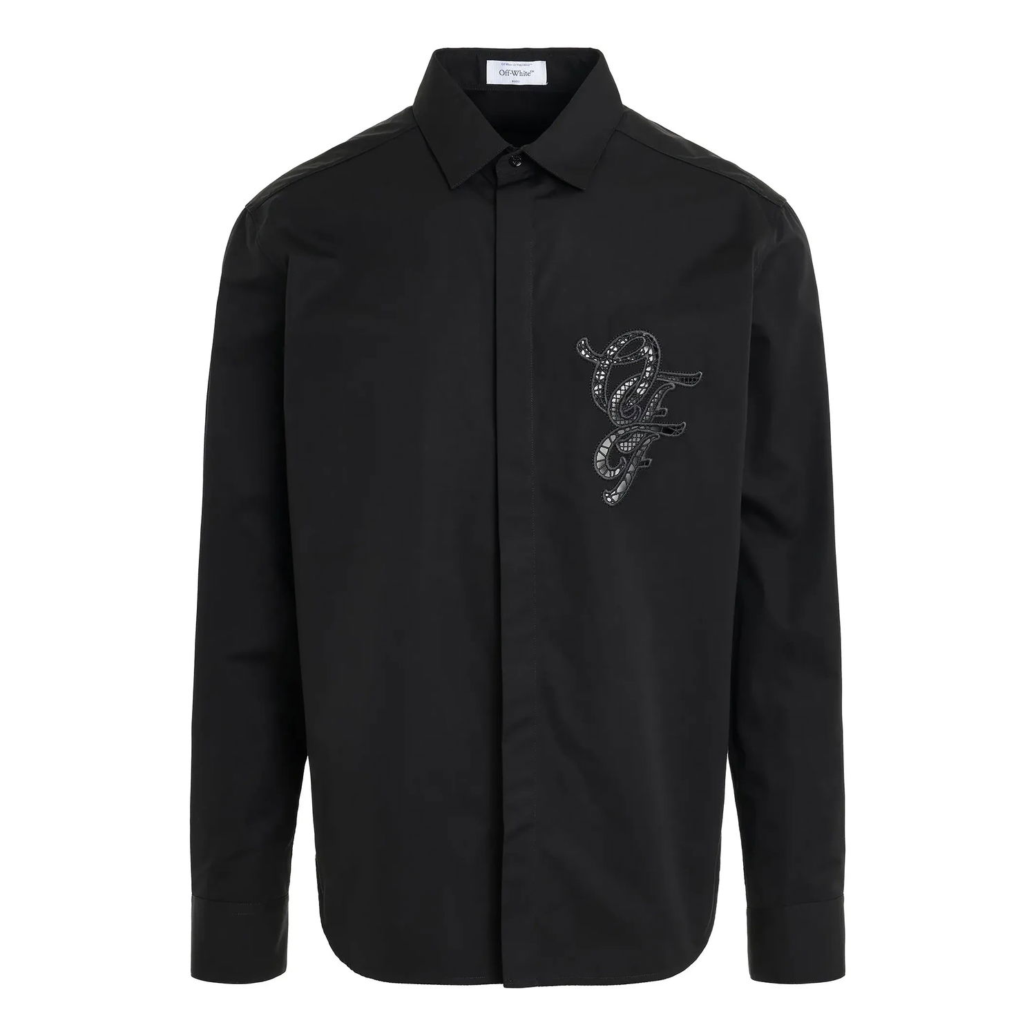 Košeľa Off-White Nature Lover Heavy Cotton Shirt Čierna | OMGE040S24FAB0041010, 0
