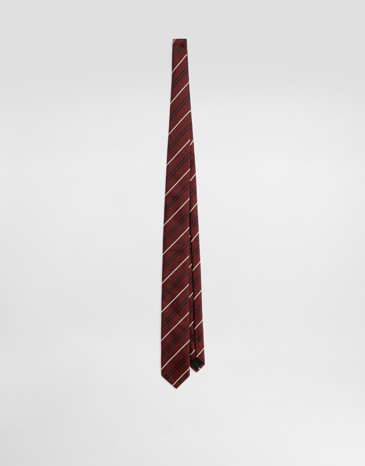 Doplnky Dolce & Gabbana Dolce & Gabbana Jacquard Striped Tie Vínová | GT149EG0JRYR1535, 0