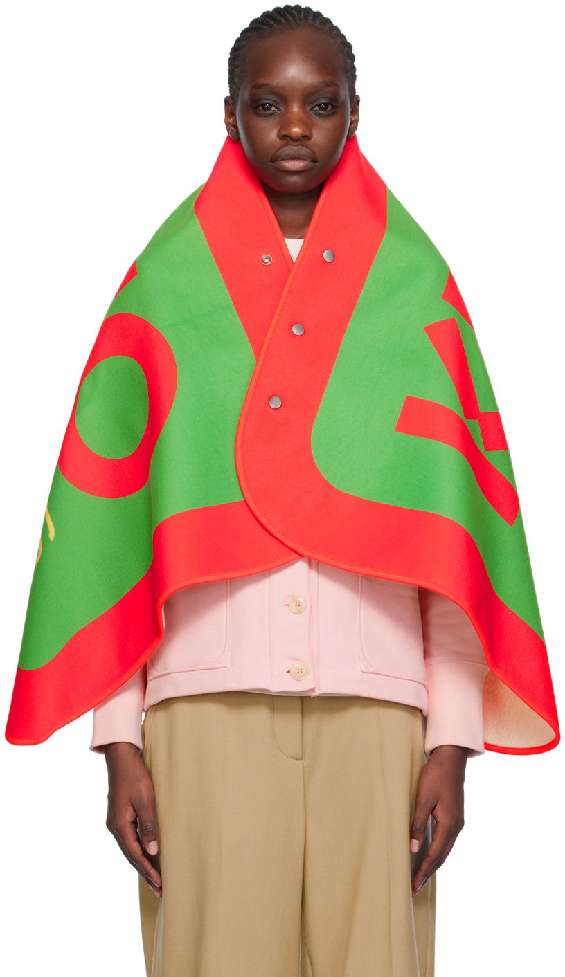 Šál KENZO Paris Blanket Scarf Zelené | FC68CU006PEC, 0