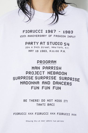 Tričko Fiorucci Fiorucci Invitation Print T-Shirt Biela | U01FPTSH107CJ01WH01, 5
