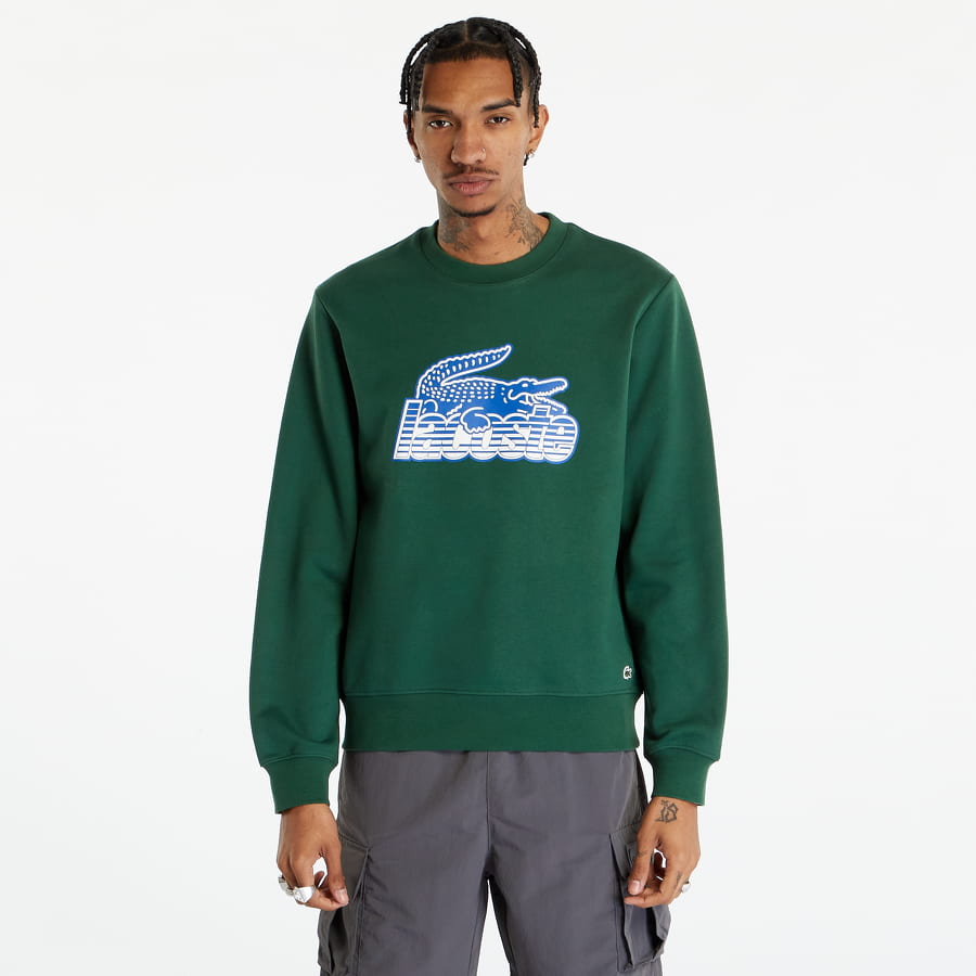Mikina Lacoste Sweatshirt Green Zelené | SH5087 132, 0