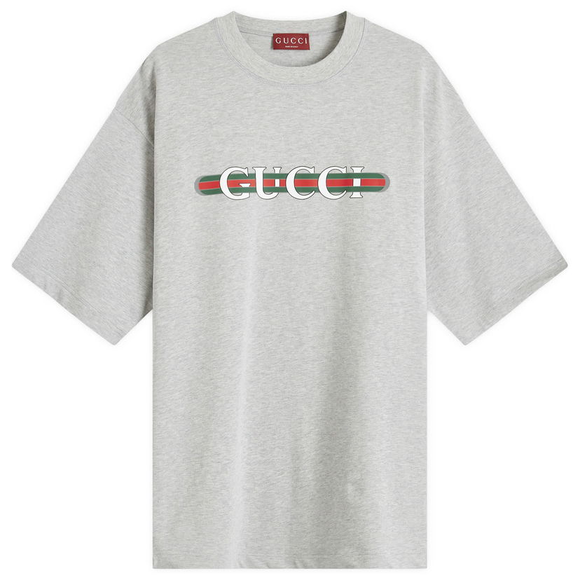 Tričko Gucci Web Logo T-Shirt Šedá | 784361-XJGM9-1230