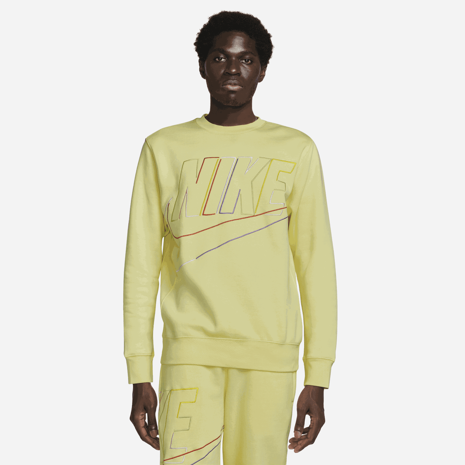Mikina Nike Men's Fleece Crew Sweatshirt Žltá | DX0529-706, 0