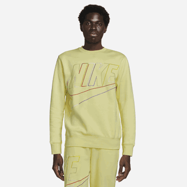 Mikina Nike Men's Fleece Crew Sweatshirt Žltá | DX0529-706, 0