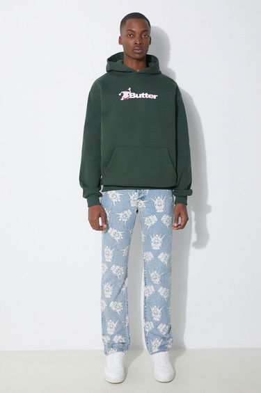 Mikina Butter Goods Hoodie With Print Zelené | BGQ1241802, 1
