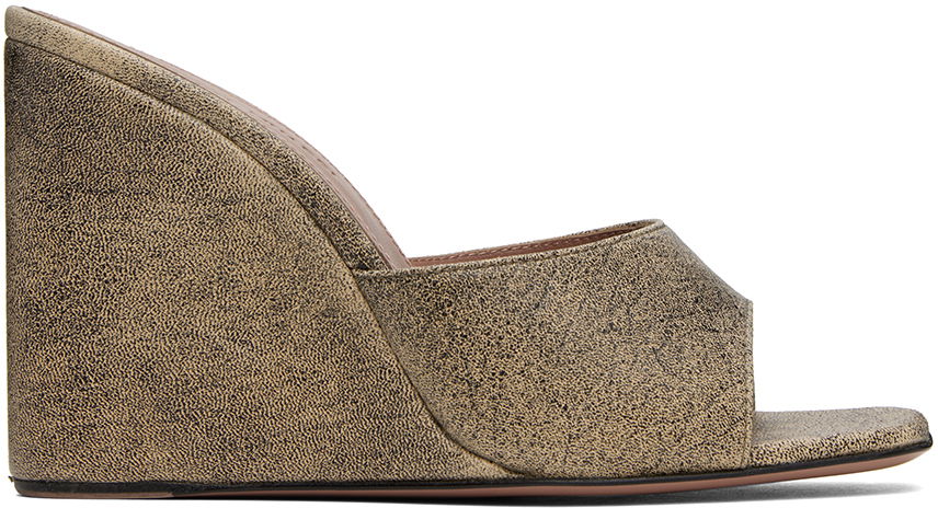 Doplnky Amina Muaddi Amina Muaddi Lupita Wedge Heeled Sandals Béžová | LUPITA WEDGE CEMENT NAPPA, 0