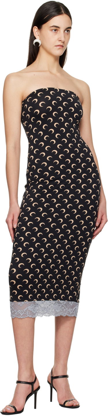 Šaty Marine Serre Marine Serre Moon Print Bustier Midi Dress Čierna | WDR333A CJER0001, 3