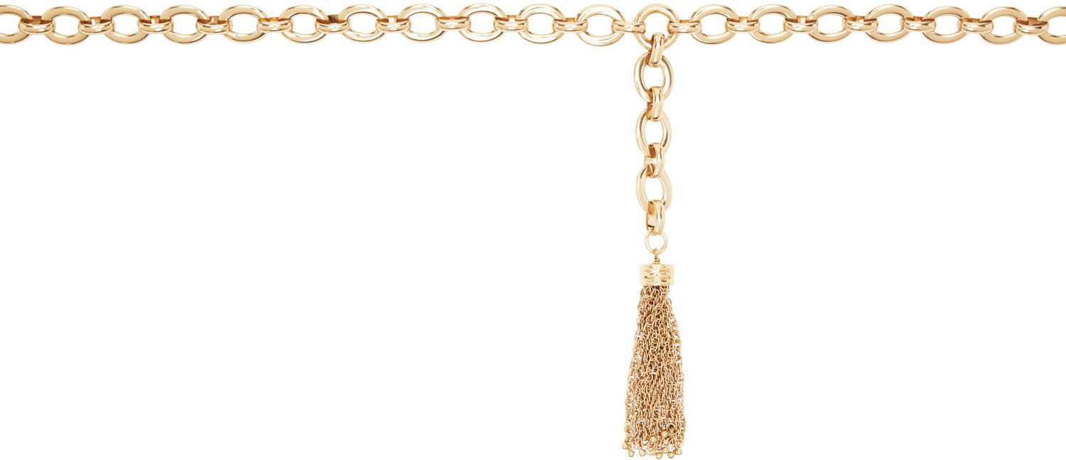 Opasok CHLOÉ Chloé 'The Chloé Pompoms' Chain Belt with Tassel Metalická | CHC25SC090CB7, 0