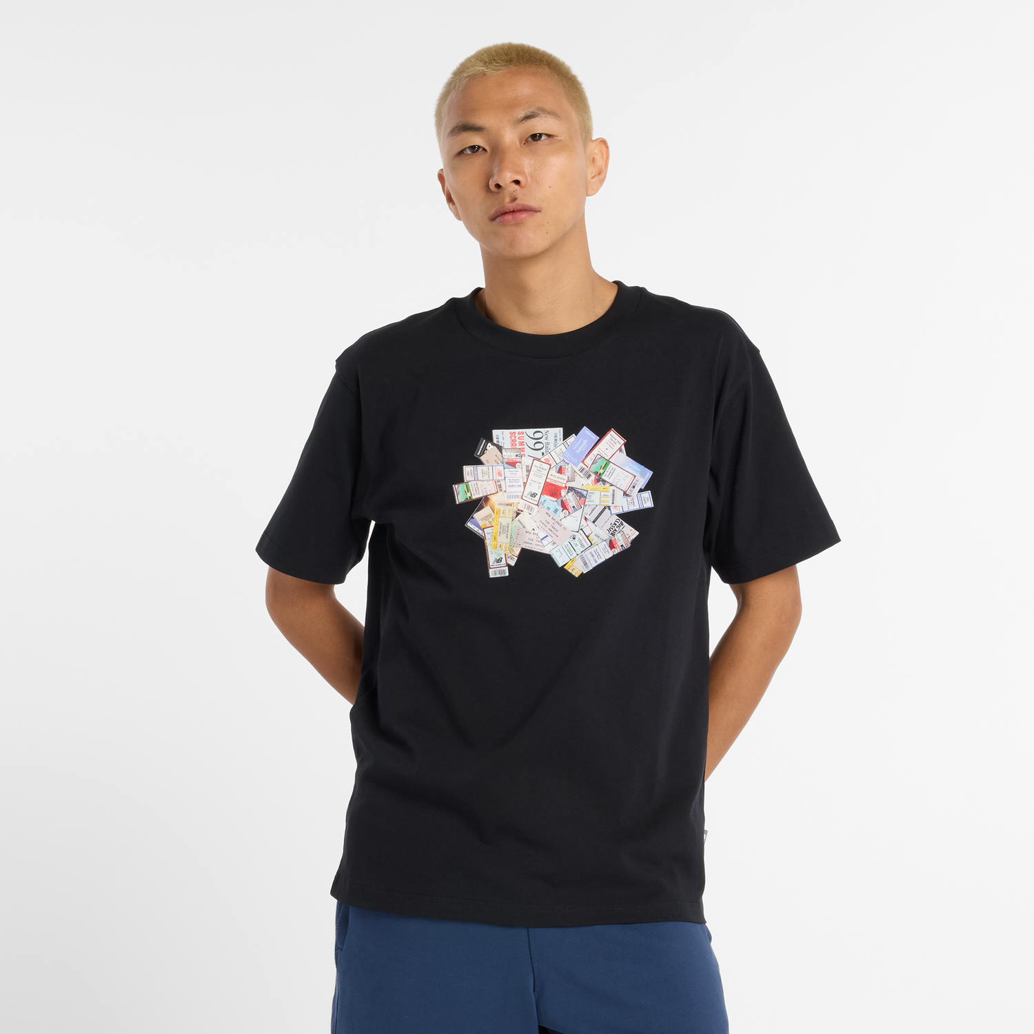 Tričko New Balance Printed T-Shirt Čierna | NBMT53905BK, 0