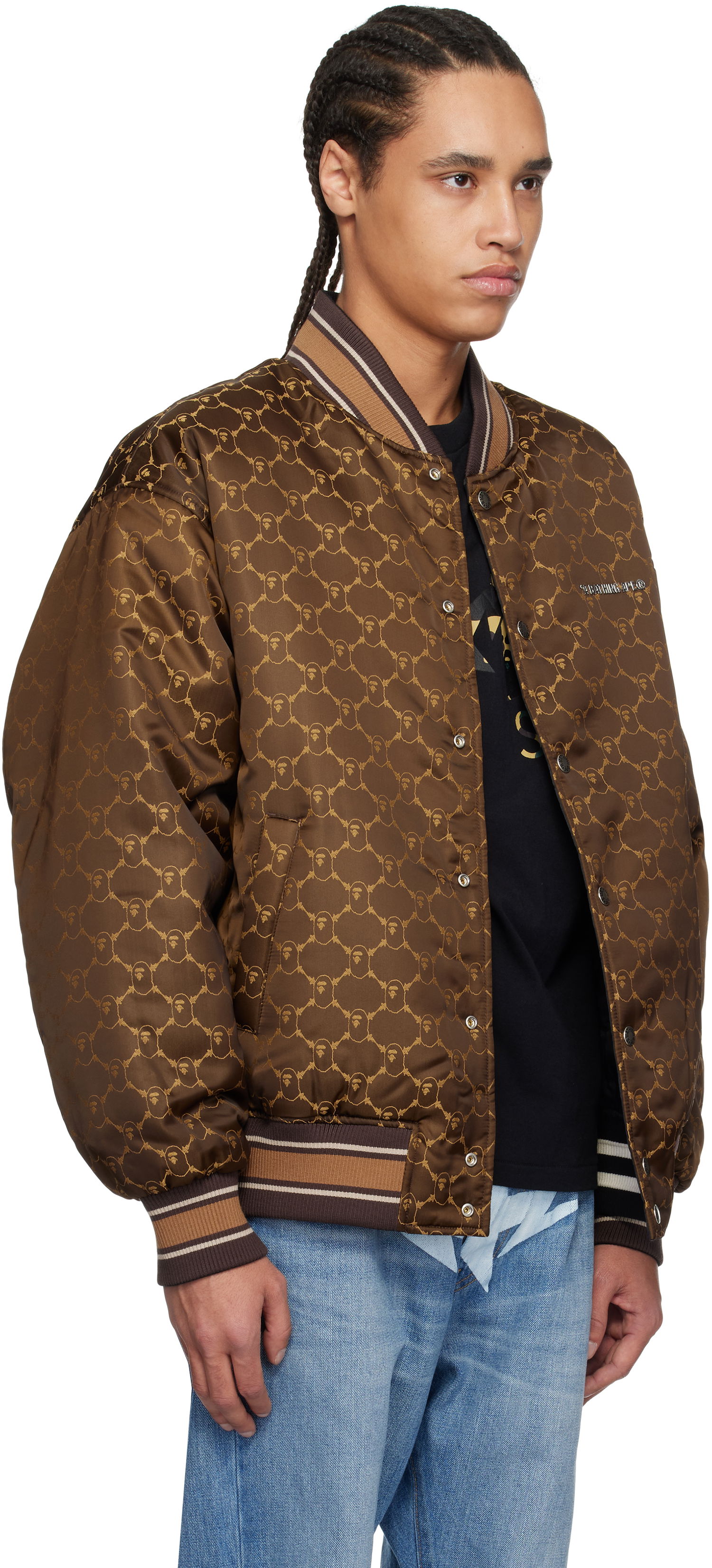 Bomber bunda BAPE BAPE ABC Camo Jacquard Reversible Bomber Jacket Hnedá | 001HJL301301M, 1