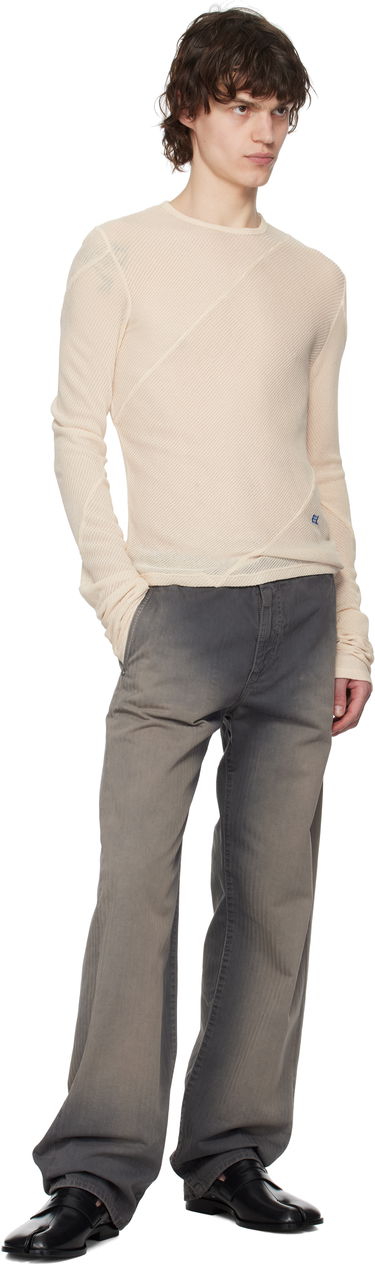 Sveter Eckhaus Latta Eckhaus Latta Spiral Long Sleeve T-Shirt Béžová | 1107-EL-PS25-O - OAT, 3