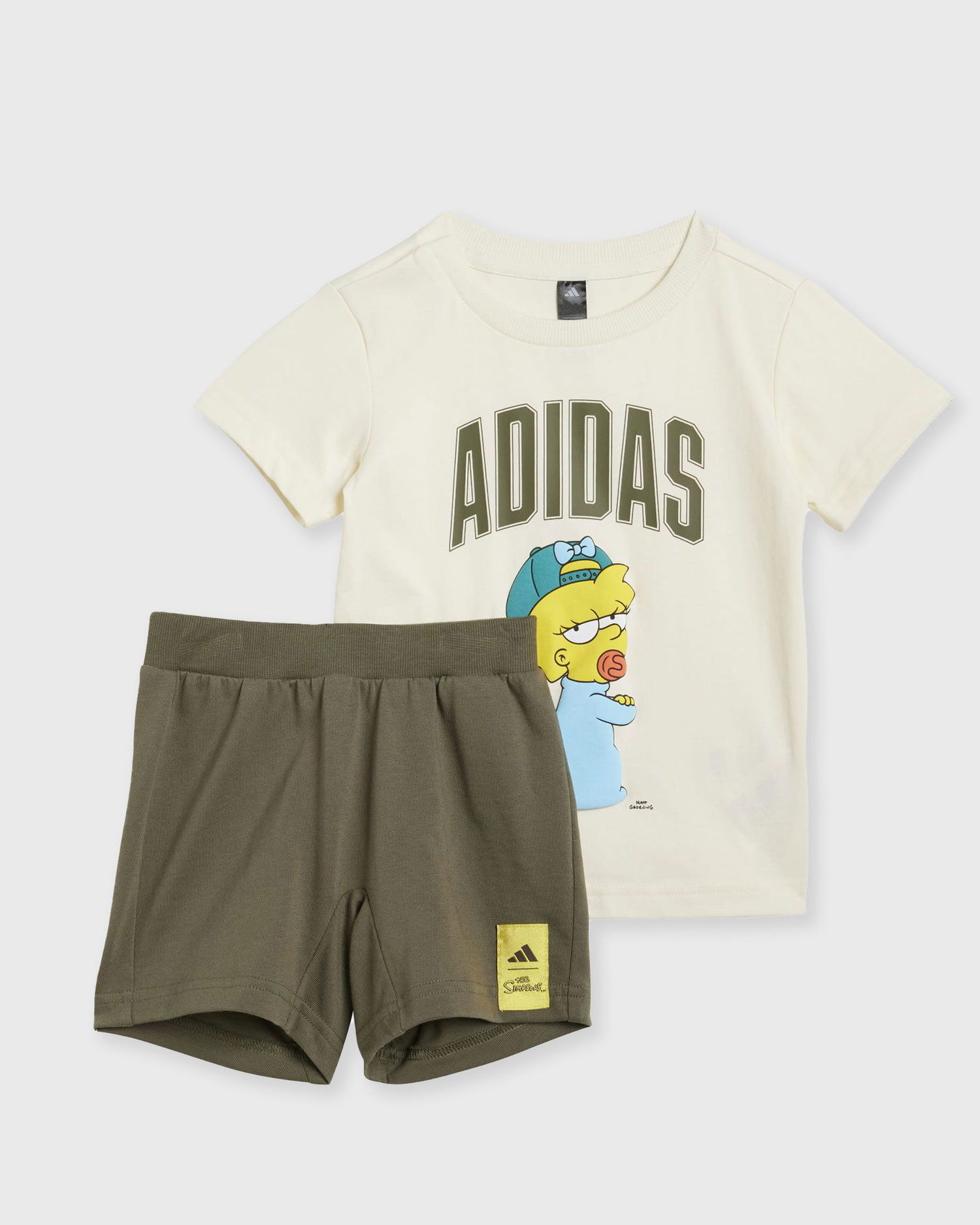 Súprava adidas Performance The Simpsons Kids' Tee and Shorts Set Béžová | JL9174, 1
