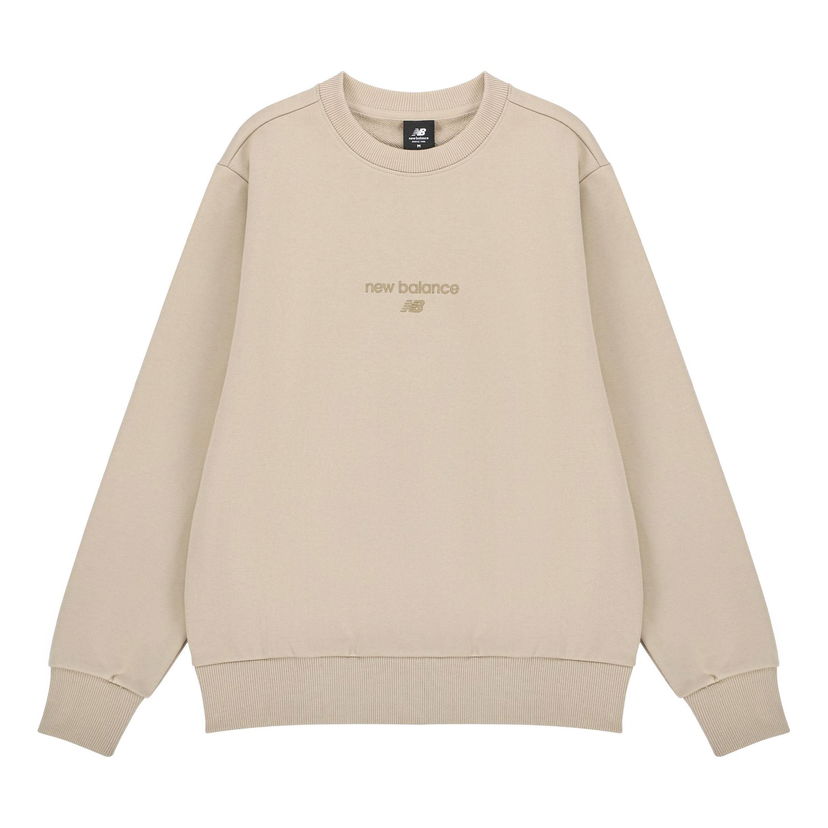 Sveter New Balance Round Neck Sports Pullover Béžová | AMT21555-PEB