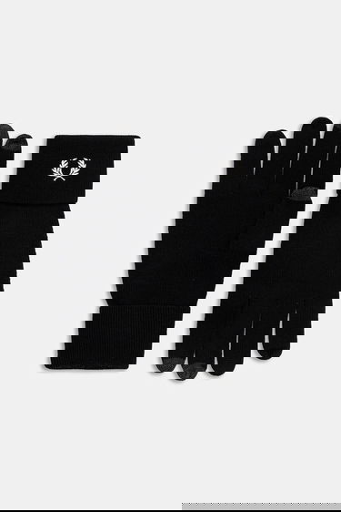 Rukavice Fred Perry Touchscreen Knitted Gloves Čierna | C1139, 0