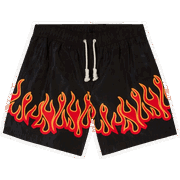 Burning Flames Print Swim Short