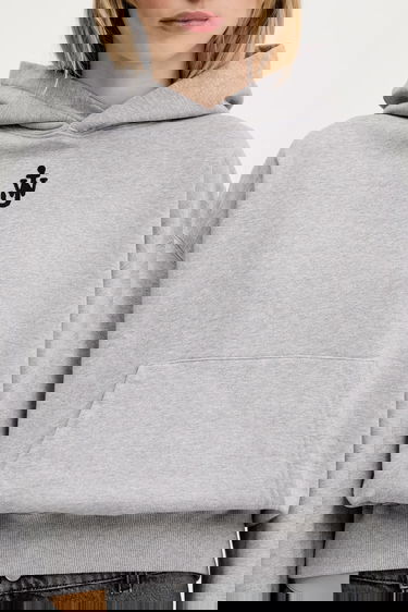 Mikina JW Anderson JW Anderson Anchor Embroidery Cropped Hoodie Šedá | JW0216.PG1719.907, 3
