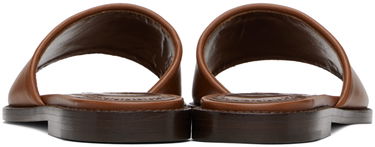 Doplnky Manolo Blahnik Manolo Blahnik Safinanu Leather Slide Sandals Hnedá | 124-2668, 1