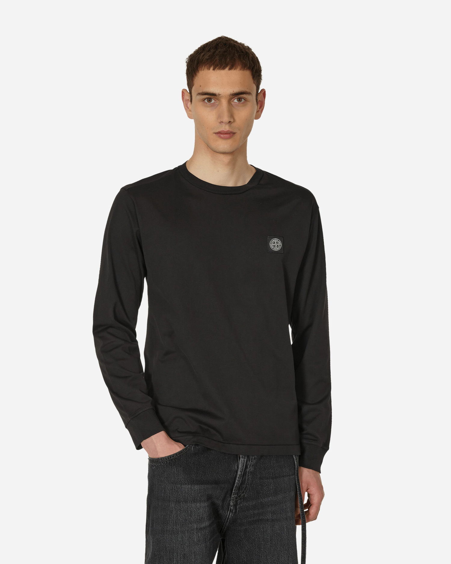Tričko Stone Island Garment Dyed Logo Čierna | 791522713 A0029, 1