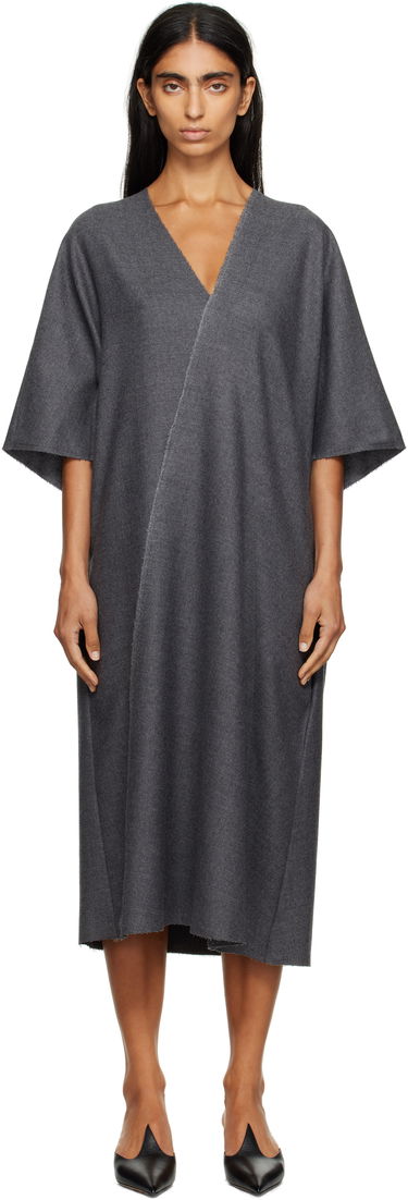 Šaty Maison Margiela MM6 Maison Margiela Raw Edge Midi Dress Šedá | S52DD0066 M35466, 0